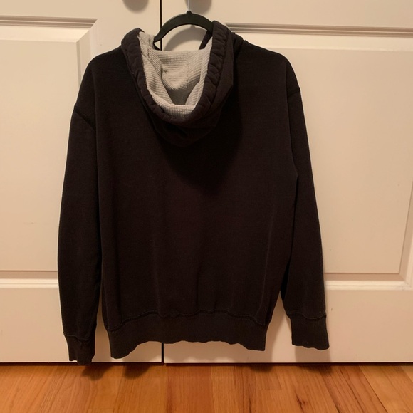 Vintage 90’s American Eagle Black and Gray zipper sweatshirt Hoodie - Picture 2 of 5